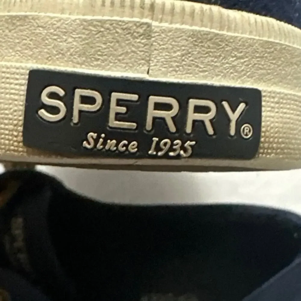 Sperry Topsider Women's 7 Pier Wave Canvas Boat Shoe ST585104 Memory Foam Navy